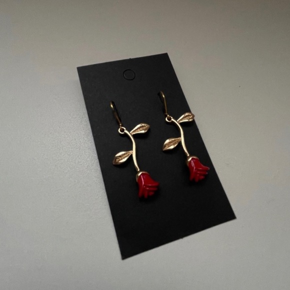 Rose Gold Stem Earrings 🛒 - Picture 4 of 5